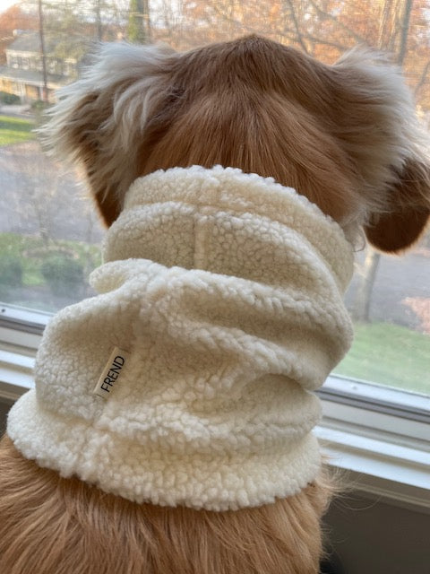 DOG NECK WARMER SNOOD - BONE